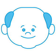 Cute grandfather cartoon icon vector illustration graphic design
