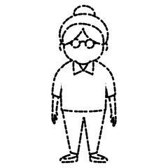 Cute grandmother cartoon icon vector illustration graphic design