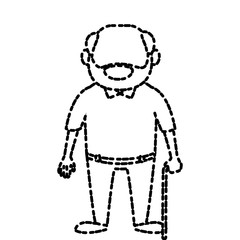 Cute grandfather cartoon icon vector illustration graphic design