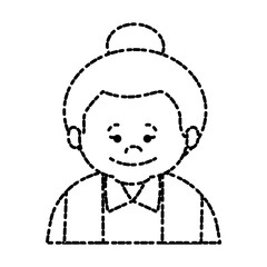 Cute grandmother cartoon icon vector illustration graphic design