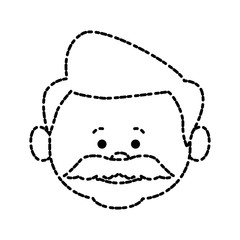 Cute grandfather cartoon icon vector illustration graphic design