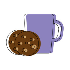coffee mug and cookie icon