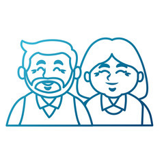 Cute grandparents couple cartoon icon vector illustration graphic design