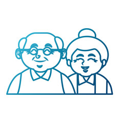 Cute grandparents couple cartoon icon vector illustration graphic design