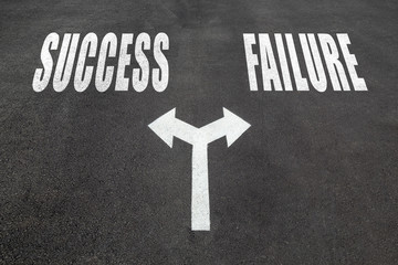 Fototapeta premium Success or failure choice concept