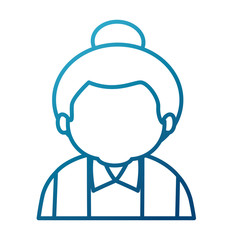 Cute grandmother cartoon icon vector illustration graphic design