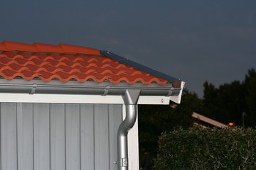 Gutters and downpipes.