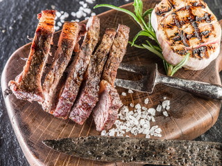 Well-done steak Ribeye.