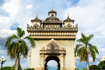 Obraz premium Pratuxai (The Victory Gate), the landmark of Vientiane, Lao