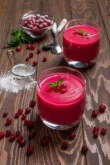 cranberry mousse with semolina