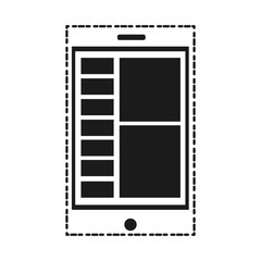 Obraz premium smartphone device icon over white background vector illustration