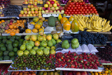 Fototapeta na wymiar Various fruits for sale at a market