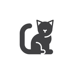 Cat icon vector, filled flat sign, solid pictogram isolated on white. Symbol, logo illustration.
