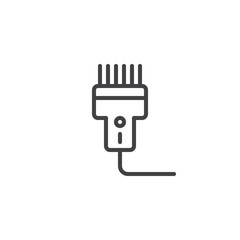 Pet trimmer line icon, outline vector sign, linear style pictogram isolated on white. Symbol, logo illustration. Editable stroke