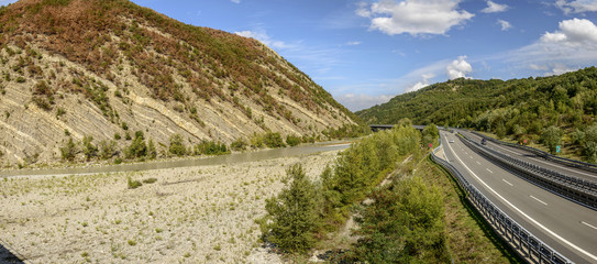 Cisa highway and Taro valley near Solignano, Italy