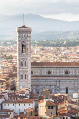 Fototapeta na wymiar View to the Giotto’s tower in Florence, Tuscany, Italy