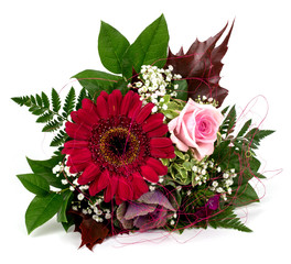 bouquet of flowers on a white background