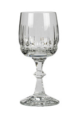 crystal glass on a white background