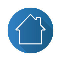 House flat linear long shadow icon