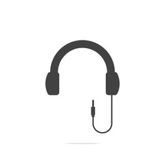 Wired headphones icon vector