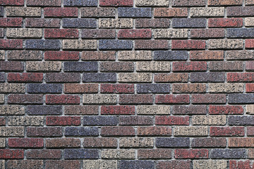 Texture of bricks of different colors