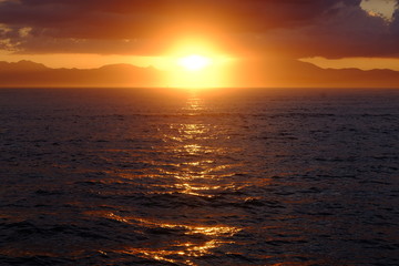 江の島の夕陽