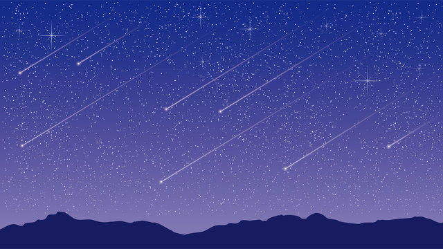 星空と流星