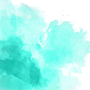 Turquoise Watercolor Background Vector 