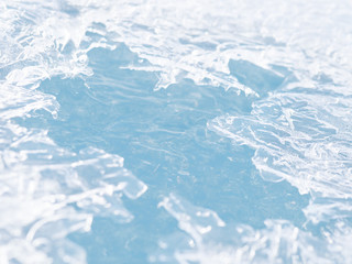 Texture of ice, toned. Christmas and New Year background. Winter background.