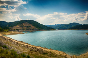Fototapeta premium Lake Zaovine in Serbia