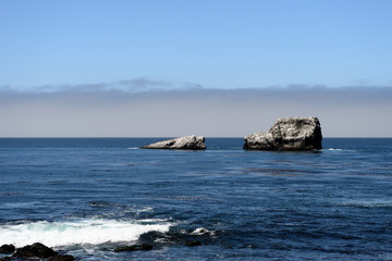 Beautiful seascape along the Pacific coast, California, USA