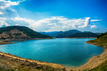 Naklejka premium Lake Zaovine in Serbia
