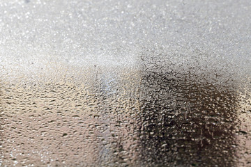 rime on the glass