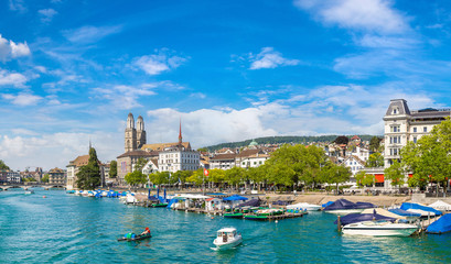 Historical part of Zurich, Switzerland