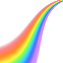Rainbow icon. Shape wave isolated on white background. Colorful light and bright design element. Symbol of rain, sky, clear, nature. Flat simple graphic style Vector illustration