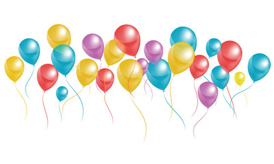 Beauty colorful balloons for your design. Isolated flying air balloons. EPS10 vector art