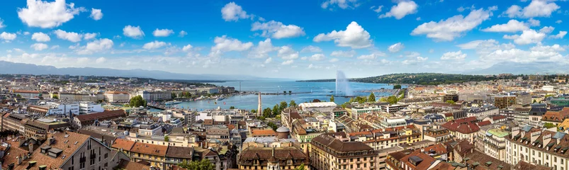 Foto op Canvas Panoramic view of Geneva © Sergii Figurnyi