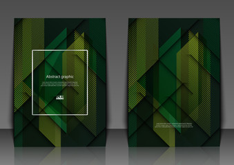 Vector geometric abstract background with squares and lines. Flyer template with abstract background. Eps10 Vector illustration.