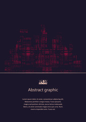 Dark urban scape. Night city skyline abstract background. Modern night city landscape. Eps10 Vector illustration