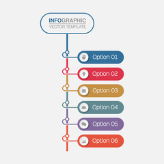 Vector infographic template for diagram, graph, presentation, chart, business concept with 6 options