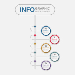Vector infographic template for diagram, graph, presentation, chart, business concept with 5 options