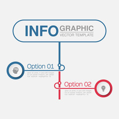 Vector infographic template for diagram, graph, presentation, chart, business concept with 2 options