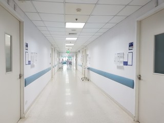 Naklejka na ściany i meble corridor of overnight room at hospital