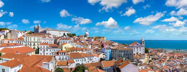 Fotobehang Panoramic view of Lisbon © Sergii Figurnyi