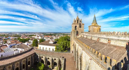 Fotobehang Cathedral of Evora, Portugal © Sergii Figurnyi