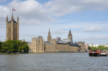 Fototapeta na wymiar Houses of Parliament with River Thames