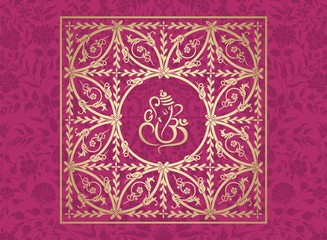 Ganesha, wedding card, royal Rajasthan, India