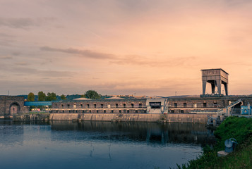 Staustufe an der Mosel bei Koblenz