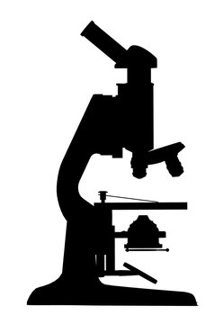Silhouette eines Mikroskops