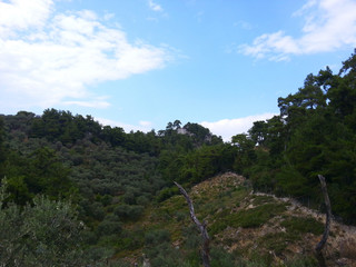 Fototapeta na wymiar view on the hills of Greece